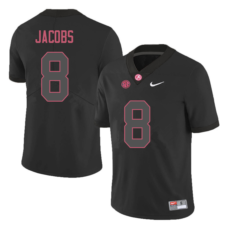 Alabama Crimson Tide Men's Josh Jacobs #8 Black NCAA Nike Authentic Stitched 2018 College Football Jersey KL16N21FD